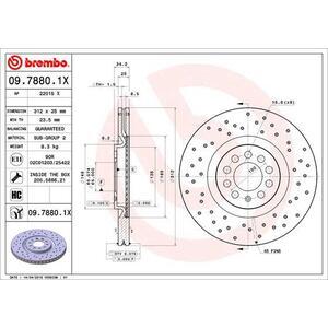 09.7880.1X
BREMBO
Tarcza hamulcowa
