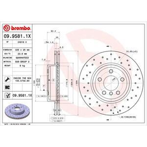 09.9581.1X
BREMBO
Tarcza hamulcowa
