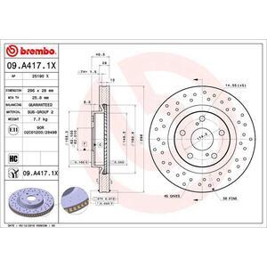 09.A417.1X
BREMBO
Tarcza hamulcowa
