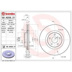 09.N256.21
BREMBO
Tarcza hamulcowa
