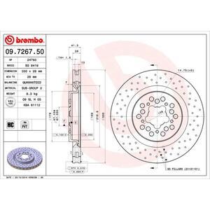 09.7267.50
BREMBO
Tarcza hamulcowa
