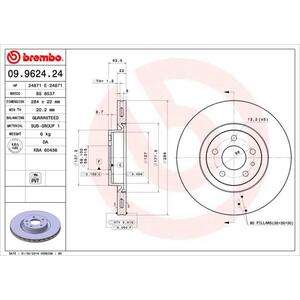 09.9624.24
BREMBO
Tarcza hamulcowa
