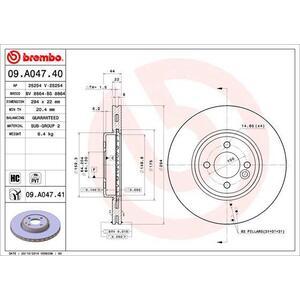 09.A047.41
BREMBO
Tarcza hamulcowa
