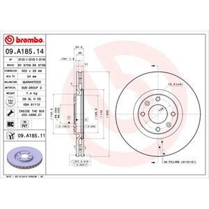 09.A185.11
BREMBO
Tarcza hamulcowa
