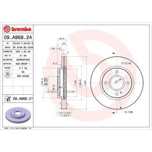 09.A968.21
BREMBO
Tarcza hamulcowa
