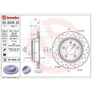 09.B338.2X
BREMBO
Tarcza hamulcowa
