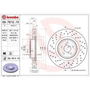 09.7812.1X
BREMBO
Tarcza hamulcowa
