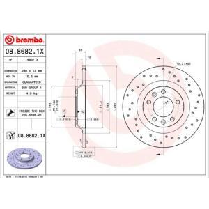 08.8682.1X
BREMBO
Tarcza hamulcowa
