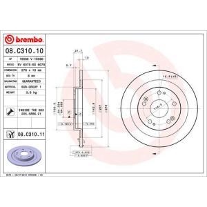 08.C310.11
BREMBO
Tarcza hamulcowa
