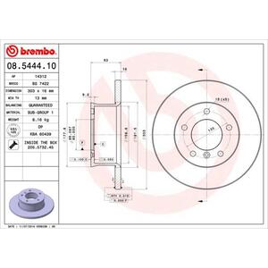 08.5444.10
BREMBO
Tarcza hamulcowa
