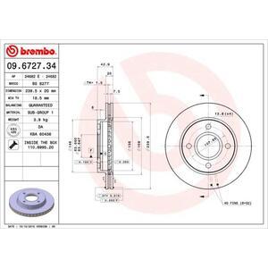 09.6727.34
BREMBO
Tarcza hamulcowa
