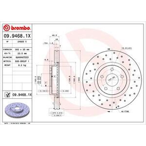 09.9468.1X
BREMBO
Tarcza hamulcowa
