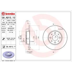 08.A915.11
BREMBO
Tarcza hamulcowa
