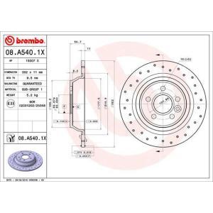 08.A540.1X
BREMBO
Tarcza hamulcowa
