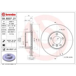 09.B337.21
BREMBO
Tarcza hamulcowa
