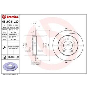 08.9081.21
BREMBO
Tarcza hamulcowa
