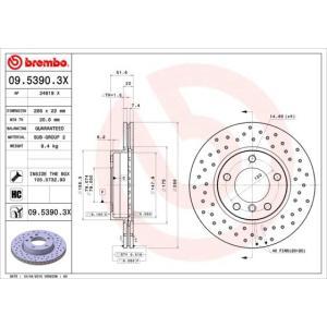 09.5390.3X
BREMBO
Tarcza hamulcowa
