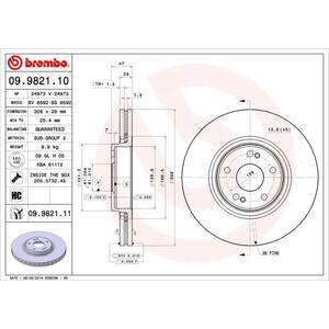 09.9821.11
BREMBO
Tarcza hamulcowa
