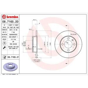 08.7165.21
BREMBO
Tarcza hamulcowa
