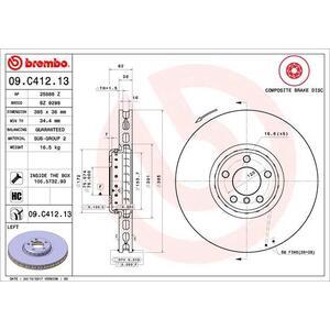 09.C412.13
BREMBO
Tarcza hamulcowa
