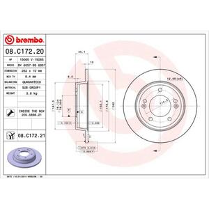 08.C172.21
BREMBO
Tarcza hamulcowa
