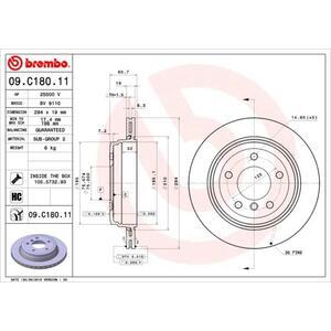 09.C180.11
BREMBO
Tarcza hamulcowa
