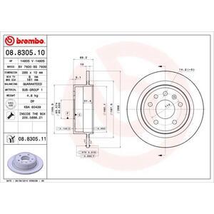 08.8305.11
BREMBO
Tarcza hamulcowa
