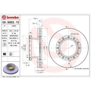 09.9983.10
BREMBO
Tarcza hamulcowa
