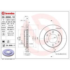 09.9996.11
BREMBO
Tarcza hamulcowa
