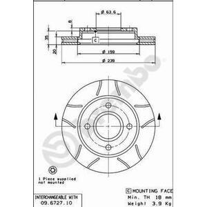 09.6727.77
BREMBO
Tarcza hamulcowa
