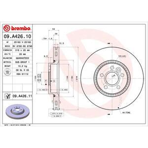 09.A426.11
BREMBO
Tarcza hamulcowa
