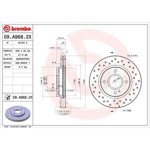 09.A968.2X
BREMBO
Tarcza hamulcowa
