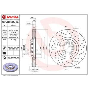 09.8690.1X
BREMBO
Tarcza hamulcowa
