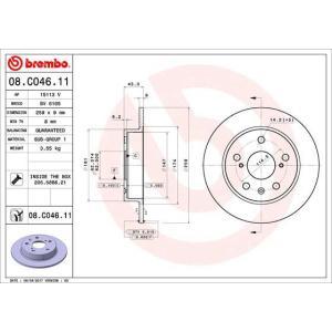 08.C046.11
BREMBO
Tarcza hamulcowa
