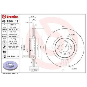 09.R104.11
BREMBO
Tarcza hamulcowa
