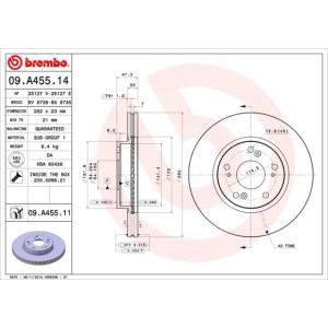 09.A455.11
BREMBO
Tarcza hamulcowa
