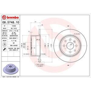 08.5748.10
BREMBO
Tarcza hamulcowa
