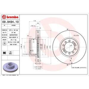 09.9494.10
BREMBO
Tarcza hamulcowa
