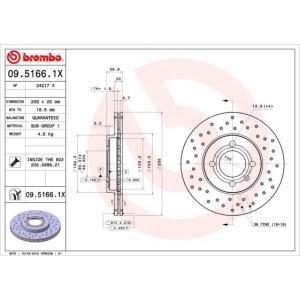 09.5166.1X
BREMBO
Tarcza hamulcowa
