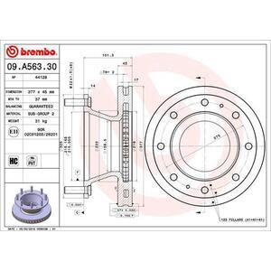 09.A563.30
BREMBO
Tarcza hamulcowa
