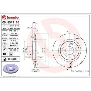 09.8519.11
BREMBO
Tarcza hamulcowa
