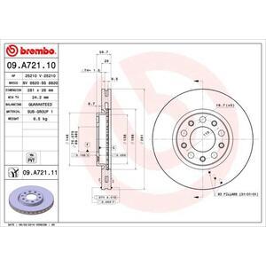 09.A721.11
BREMBO
Tarcza hamulcowa
