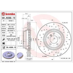 09.A599.1X
BREMBO
Tarcza hamulcowa
