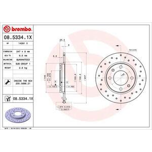 08.5334.1X
BREMBO
Tarcza hamulcowa
