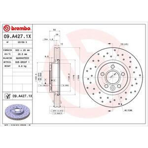 09.A427.1X
BREMBO
Tarcza hamulcowa
