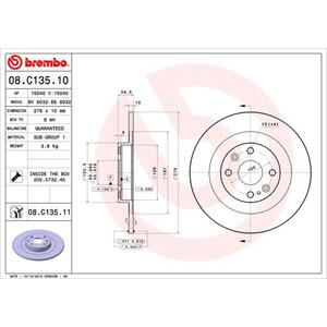 08.C135.11
BREMBO
Tarcza hamulcowa
