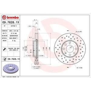 09.7628.1X
BREMBO
Tarcza hamulcowa
