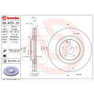 09.A731.21
BREMBO
Tarcza hamulcowa
