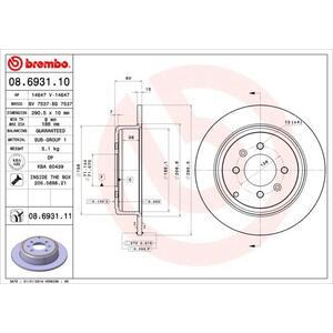 08.6931.11
BREMBO
Tarcza hamulcowa
