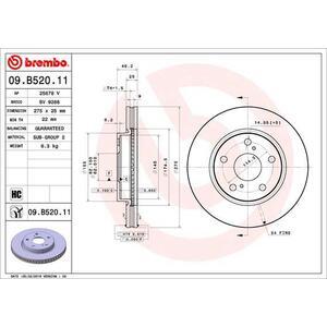 09.B520.11
BREMBO
Tarcza hamulcowa
